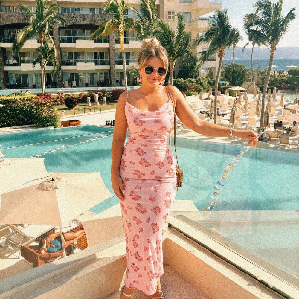 Hello Molly Brightest Day Mesh Maxi Dress Pink